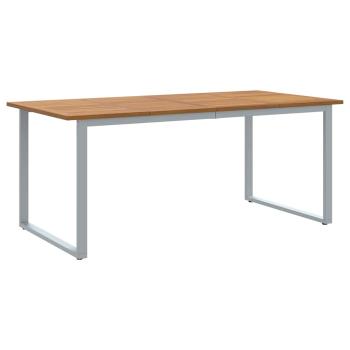 7-teiliges Garten-Diningset aus massivem Akazienholz und Metall