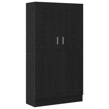 Bücherregale 2er Set Schwarz Eiche 165x30,5x150 cm Holzwerkstoff