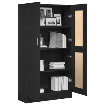 Bücherregale 2er Set Schwarz Eiche 165x30,5x150 cm Holzwerkstoff