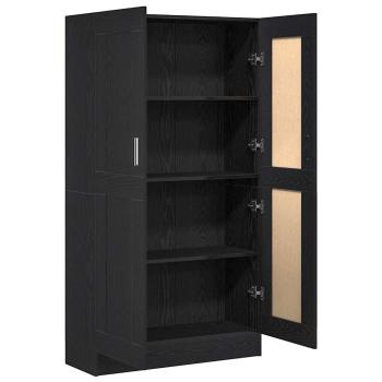 Bücherregale 2er Set Schwarz Eiche 165x30,5x150 cm Holzwerkstoff