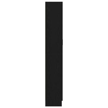 Bücherregale 2er Set Schwarz Eiche 82,5x30,5x185 cm Holzwerkstoff