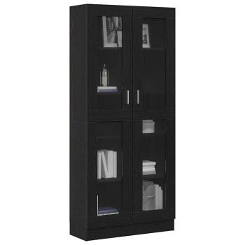 Bücherregale 2er Set Schwarz Eiche 82,5x30,5x185 cm Holzwerkstoff