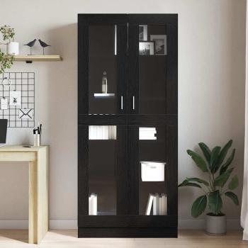 Bücherregale 2er Set Schwarz Eiche 82,5x30,5x185 cm Holzwerkstoff
