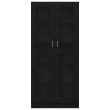 Bücherregale 2er Set Schwarz Eiche 82,5x30,5x185 cm Holzwerkstoff