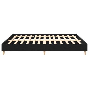 Bettrahmen Schwarz Eichen-Optik 203 x 203 x 25 cm Holzwerkstoff