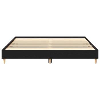 Bettrahmen Schwarz Eichen-Optik 203 x 203 x 25 cm Holzwerkstoff