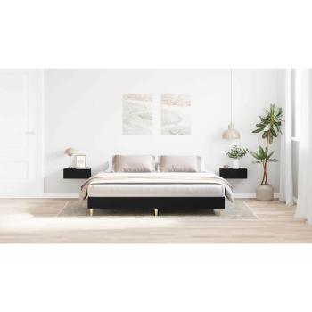 Bettrahmen Schwarz Eichen-Optik 203 x 183 x 25 cm Holzwerkstoff