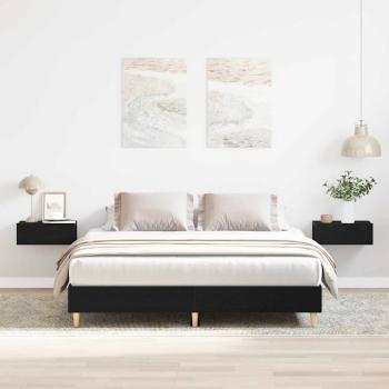 Bettgestell Schwarze Eiche 140x200 cm Konstruiertes Holz