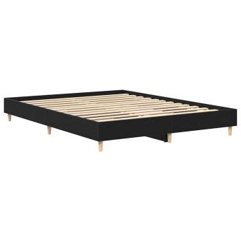 Bettgestell Schwarze Eiche 140x200 cm Konstruiertes Holz
