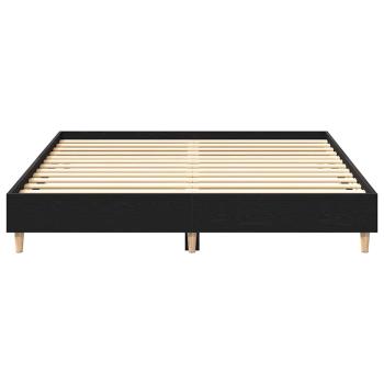 Bettgestell Schwarze Eiche 140x200 cm Konstruiertes Holz