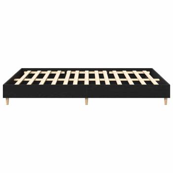 Bettgestell Schwarze Eiche 140x200 cm Konstruiertes Holz
