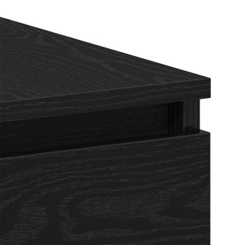 Schreibtische 2 Stück Schwarz Eiche 140x50x76 cm Holzwerkstoff