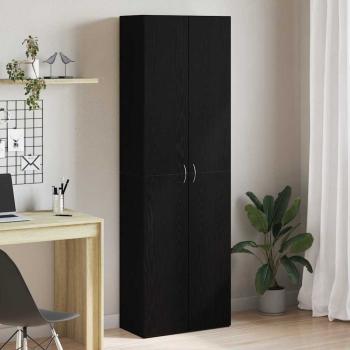 ARDEBO.de - Büroschrank Schwarz Eiche 60x32x190 cm Holzwerkstoff