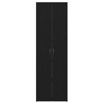Büroschrank Schwarz Eiche 60x32x190 cm Holzwerkstoff