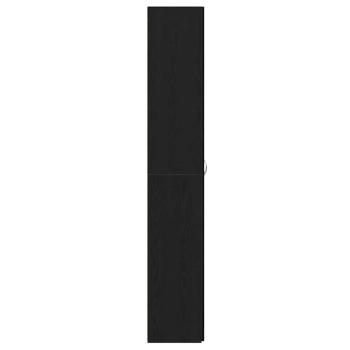 Büroschrank Schwarz Eiche 60x32x190 cm Holzwerkstoff
