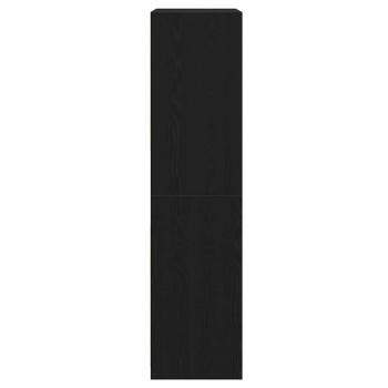 Kleiderschrank in Schwarz und Eiche, 100x50x200 cm, aus Holzwerkstoff