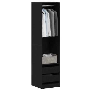 Kleiderschrank in Schwarz, Eiche, 50x50x200 cm aus Holzwerkstoff
