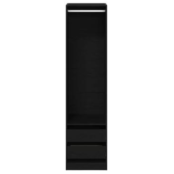 Kleiderschrank in Schwarz, Eiche, 50x50x200 cm aus Holzwerkstoff
