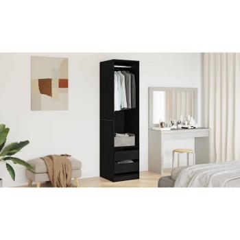 Kleiderschrank in Schwarz, Eiche, 50x50x200 cm aus Holzwerkstoff
