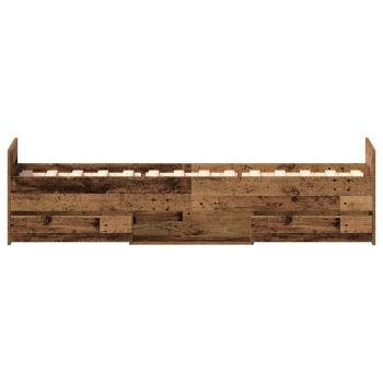 Bettgestell ohne Matratze Altholz 75x190 cm Holzwerkstoff