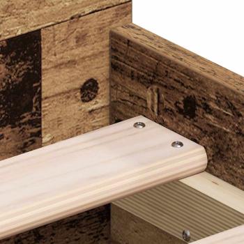 Bettgestell ohne Matratze Altholz 75x190 cm Holzwerkstoff