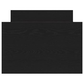Bettgestell ohne Matratze Schwarz Eiche 75x190 cm Holzwerkstoff