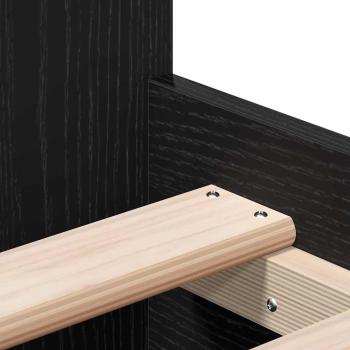 Bettgestell ohne Matratze Schwarz Eiche 90x190 cm Holzwerkstoff