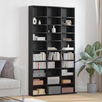 ARDEBO.de - CD-Regal Schwarz Eiche 101x23x177,5 cm Holzwerkstoff