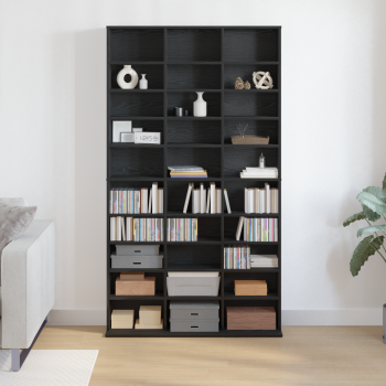 CD-Regal Schwarz Eiche 101x23x177,5 cm Holzwerkstoff
