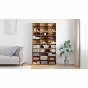 CD Schrank - Altes Holz - 101x23x177,5 cm - Holzwerkstoff