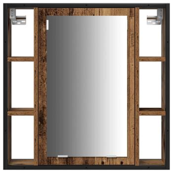 Badezimmerwaschtisch mit integriertem Becken Altholz Spanplatte