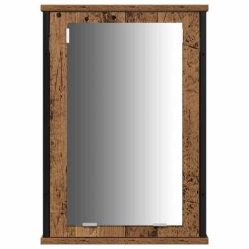 Waschbeckenunterschrank mit integriertem Becken aus altem Holz und Holzwerkstoff