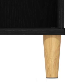 3-teiliges Badezimmermöbel Set schwarze Eiche Holzwerkstoff, Badschrank schwarze Eiche 30x30x190 cm Holzwerkstoff, Badschrank schwarze Eiche 30x30x100 cm Holzwerkstoff