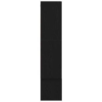 4-teiliges TV-Schranksystem Wandmontage Schwarze Eiche modernes Holz