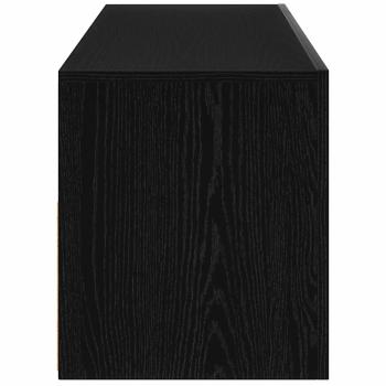 Nachttisch mit LED-Leuchten Schwarz Eiche 60x35x40 cm Holzwerkstoff
