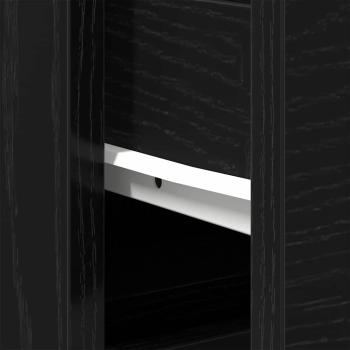 3-teiliges Badezimmer Schrank Set Schwarze Eiche Holzwerkstoff
