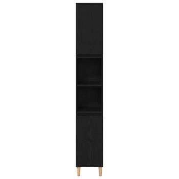 3-teiliges Badezimmer Schrank Set Schwarze Eiche Holzwerkstoff