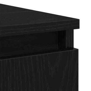 3-teiliges Badezimmermöbel Set Schwarze Eiche Holzwerkstoff