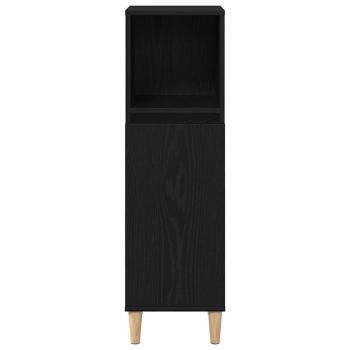 3-teiliges Badezimmermöbel Set Schwarze Eiche Holzwerkstoff