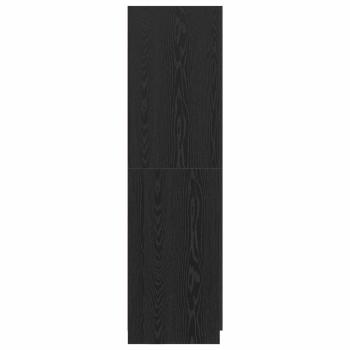 Kleiderschrank Schwarz Eiche 80x51x180 cm Werkstoff