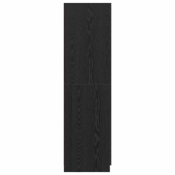 Kleiderschrank Schwarz Eiche 80x51x180 cm Werkstoff