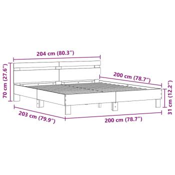 Bettgestell Rustikales Altholz Massivholz Altholz 200 x 200 cm
