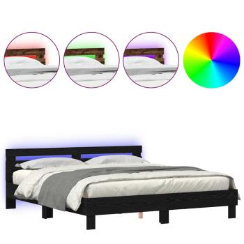 Bettgestell aus Holz Schwarze Eiche Massivholz 200 x 200 cm