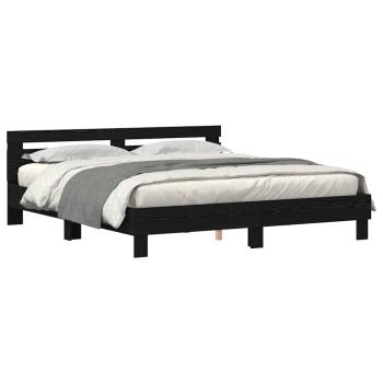 Bettgestell aus Holz Schwarze Eiche Massivholz 200 x 200 cm