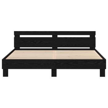Eichen Bettgestell Schwarz Eiche Massivholz Eiche 180 x 200 cm
