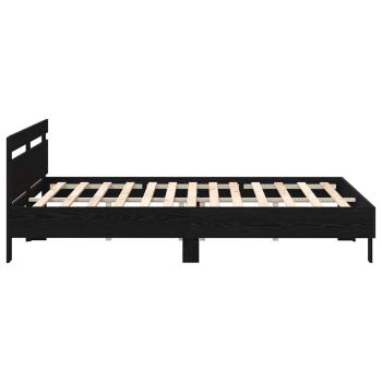 Eichen Bettgestell Schwarz Eiche Massivholz Eiche 180 x 200 cm