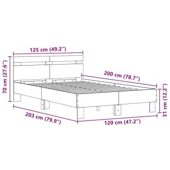 Massivbett Schwarze Eiche Massivholz 120 x 200 cm Langlebig