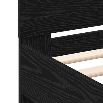 Eichenbettgestell Schwarze Eiche Holzwerkstoff 135 x 190 cm