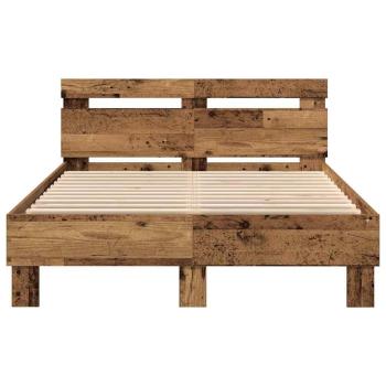 Bettgestell aus Holzwerkstoff Alte Holzoptik Holzwerkstoff