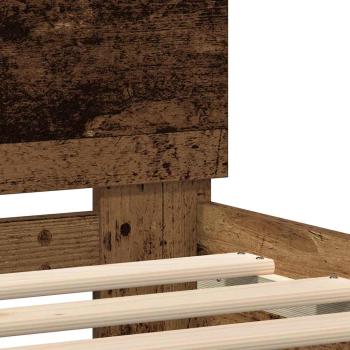 Bettgestell aus Holzwerkstoff Alte Holzoptik Holzwerkstoff